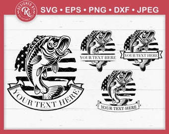 USA Bass Fishing Monogram Svg, Bass Fishing Svg, Fishing Shirt Svg, Gone Fishing Svg, Fishing Cricut, Dad Fishing Svg, Fishing Clipart, Png