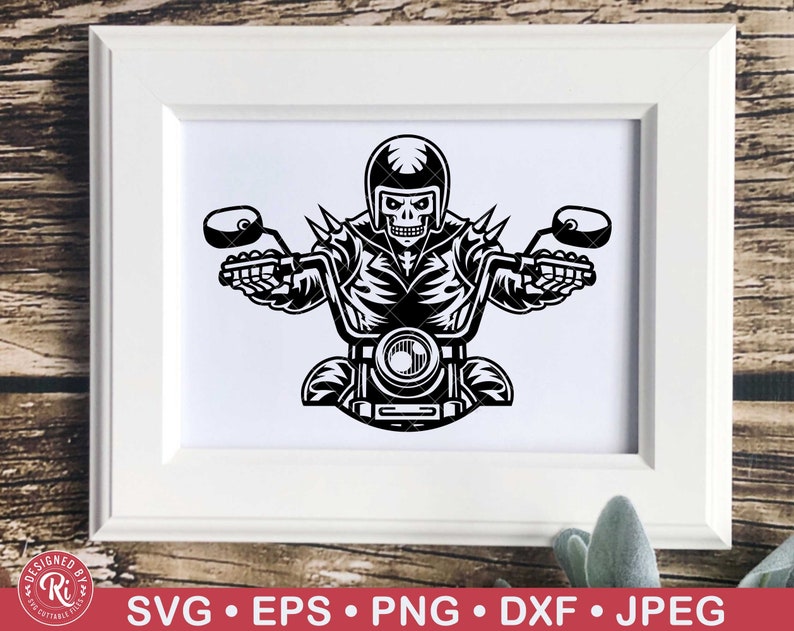 Skull Rider Svg, Biker Skull, Big Bike, Motorcycle, Ride or Die, Life ...
