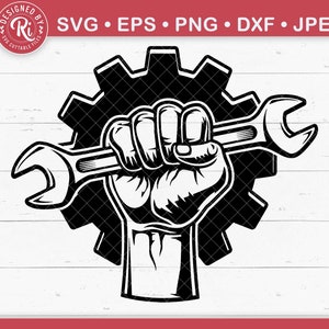 Mechanic Logo Svg, Shirt, Handyman, Motorcycle, Tools, Steampunk, Gear, Carpenter, Engineer, Best Dad Ever, Png, Eps, Dxf, Cricut, Vector