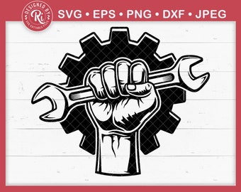 Mechanic Logo Svg, Shirt, Handyman, Motorcycle, Tools, Steampunk, Gear, Carpenter, Engineer, Best Dad Ever, Png, Eps, Dxf, Cricut, Vector