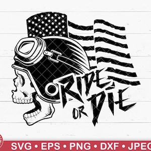Ride Or Die Svg, Motorcycle, Big Bike Svg, Skull Biker, Motorcycle Stencil, Life Behind Bars, Clipart, Printable, Shirt, ATV, Decal Design