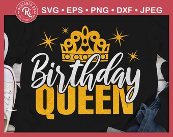 Reina del cumpleaños Svg, Camiseta de cumpleaños Svg, Reina del cumpleaños Svg para mujeres negras, Mujer afro Svg, Mujer afroamericana Svg, Camiseta de cumpleaños Svg