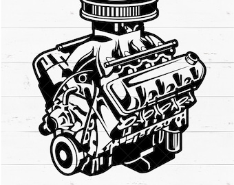 Car Engine Svg, Mechanic Logo, Diesel Svg, Automotive Repair Svg, Car Repair Svg, Engine Svg, Garage Svg, Shop Svg, Hot Rod Svg, Cut File