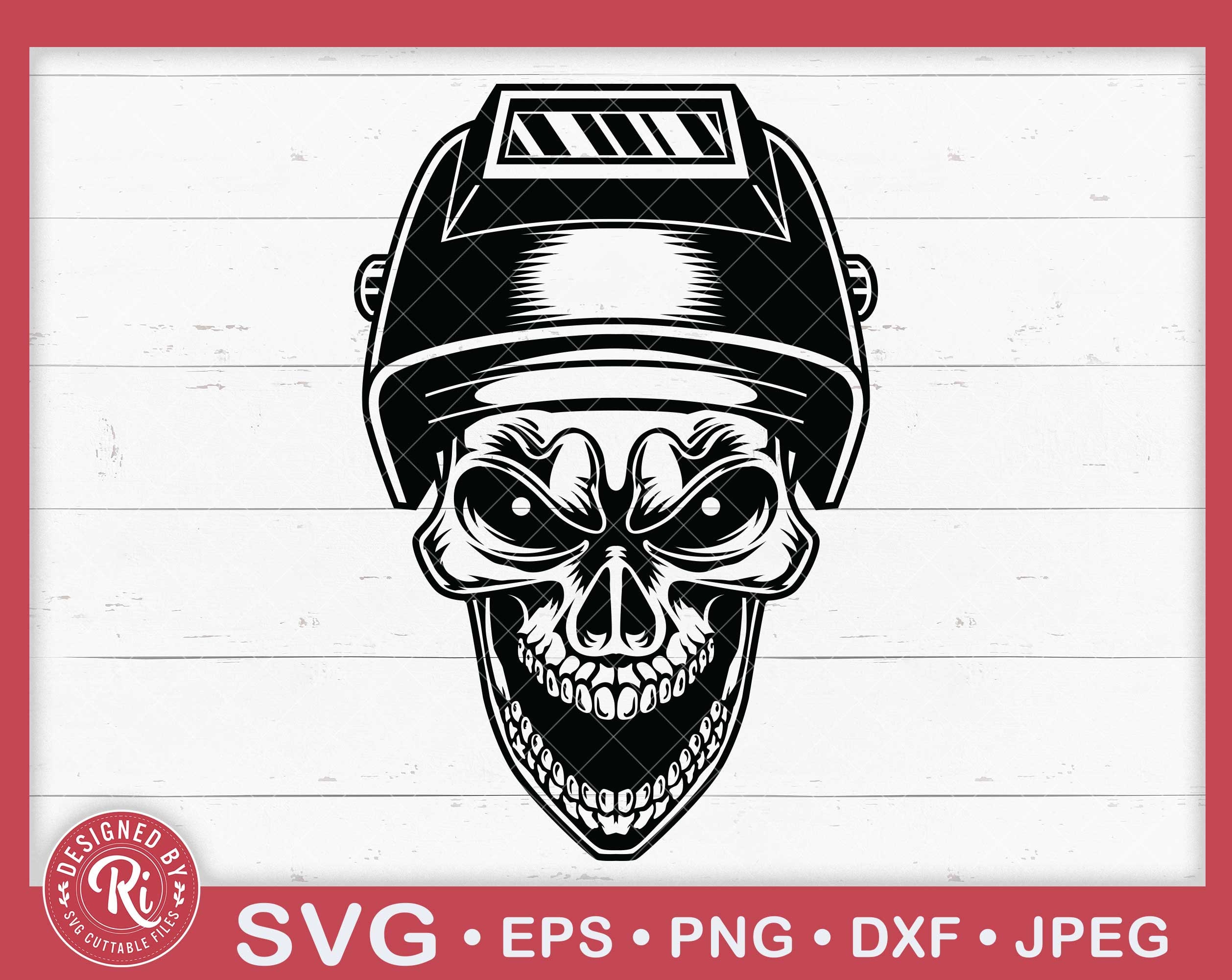 Calavera con un casco de soldadura Svg, soldador, soldadura, mecánico