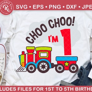 Zug Geburtstag Party Shirt Svg, Steam Train, Geburtstag Junge, Choo Choo, Shirt, Clipart, Baby Boy, Banner, 1st, 2nd, 3rd, 4th, 5th, Png, Cricut