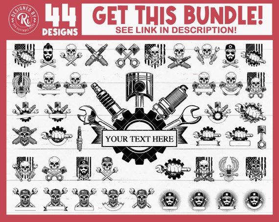 Bearded Skull Mechanic Svg, Mechanic Svg, American Mechanic Svg