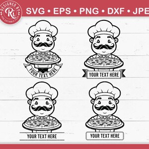 Pizza Monogramm Svg, Chef Monogramm Svg, Pizza Svg, Küche Svg, Küche Svg, Kochen Svg, Koch Svg, Chef Svg, Restaurant Logo Svg, Cricut