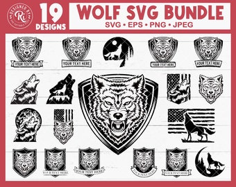 Wolf SVG Bundle, Howling Wolf, Wolves, Wolf Head, Wolf Pack, Wilderness, Forest Animal, Moon, Hunting, Sticker, Clipart, Cricut, Print, Png