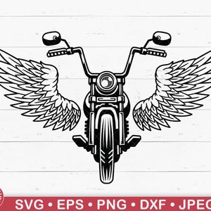 Winged Motorcycle Svg,  Motorcycle Svg, Motorcycle Wings SVG, Biker Monogram Svg, Big Bike Monogram Svg, Chopper Monogram SVG, Chopper Svg
