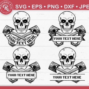 Skull Pistons Monogram Svg, Skull T Shirt, Car Mechanic Svg, Auto Mechanic Svg, Mechanic Svg, Skull Svg, Mechanic Png, Motorcycle Svg, Png
