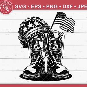 US Combat Boots Svg, Army Boots Svg, Combat Boots With Dog Tags Svg, Veteran Svg, US Veteran Svg, US Army Svg, Combat Boots Svg, Cut File
