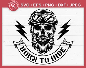 Born To Ride Svg, Skull Biker Svg, Biker Dad Svg, Life Behind Bars Svg, Skull Head Svg, Motorcycle Svg, Big Bike Svg, Motorcycle Printable