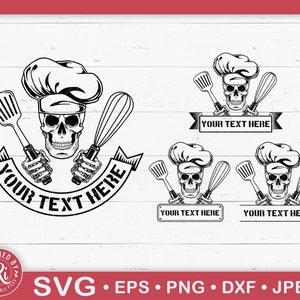 US Skull Chef mit Pfanne und Schneebesen Monogramm Svg, Kochen Svg, Grill Master Svg, Master Chef Svg, Kitchen Svg, American Flag Svg, Logo