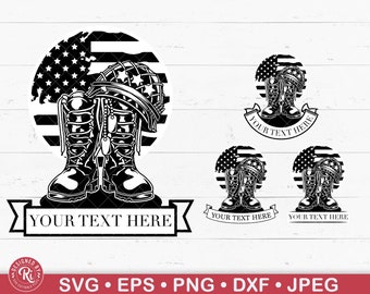 US Combat Boots Monogram Svg, Military, Veteran, Army, Soldier, Patriotic, American Flag, 4th of July, Navy, Memorial Day, Boots Stickers