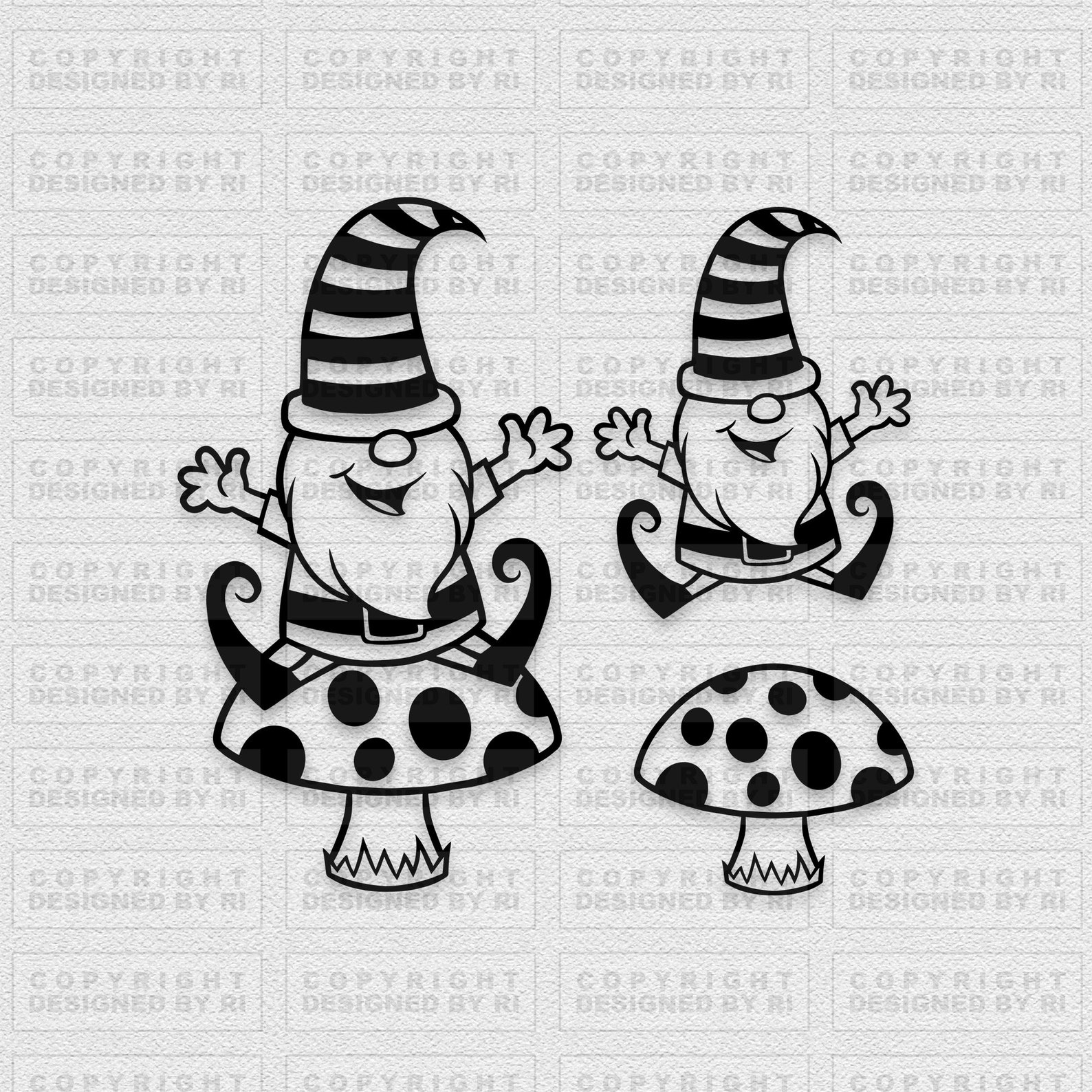 Mushroom Gnome Svg Gnome Svg Mushroom Svg Gnome Clip Art Etsy Australia