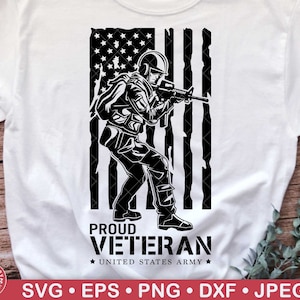 Proud Veteran Svg, Army Family, Retired, Air Force, Marine, Navy, Patriot, Soldier Dad, Veterans Day, US Army, Memorial Day, American Flag