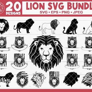 Lion Svg Bundle, Lion Monogram Svg, Lion Face Svg, Leo Svg, Lion Pride Svg, Lion Head Svg, Jungle Animals Svg, Safari Svg, Zoo Animals