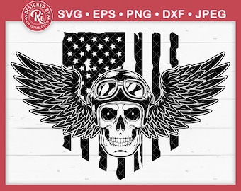 Winged Skull Biker Svg, Bike Svg, Skull Biker Svg, Biker Dad Svg, Biker Chic Svg, Life Behind Bars Svg, Motorcycle Sticker, Motorcycle Shirt