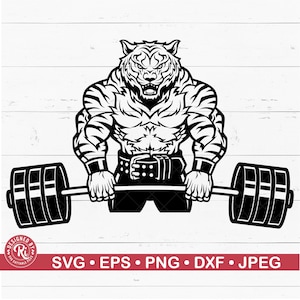 Tiger Body Builder Bilanciere Svg, Modalità Bestia Eps, Camicia da palestra Jpg, Png di allenamento, Sollevamento pesi, Muscoli, Logo della palestra, Patriota, Bandiera americana, Potenza