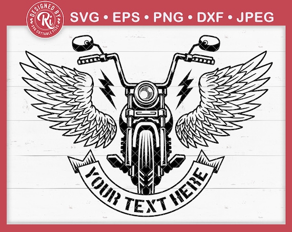 Monogramme moto Svg, Moto Svg, Ailes moto SVG, Monogram motard Svg,  Monogramme Big Bike Svg, Monogram Chopper SVG, Chopper Svg -  France