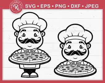 Pizza Chef Svg, Pizza Logo Svg, Pizza Svg, Pizza  Slice Svg, Chef Svg, Cooking Svg, Pizza Shirt,  Chef Logo Svg, Kitchen Logo Svg, Pizzeria