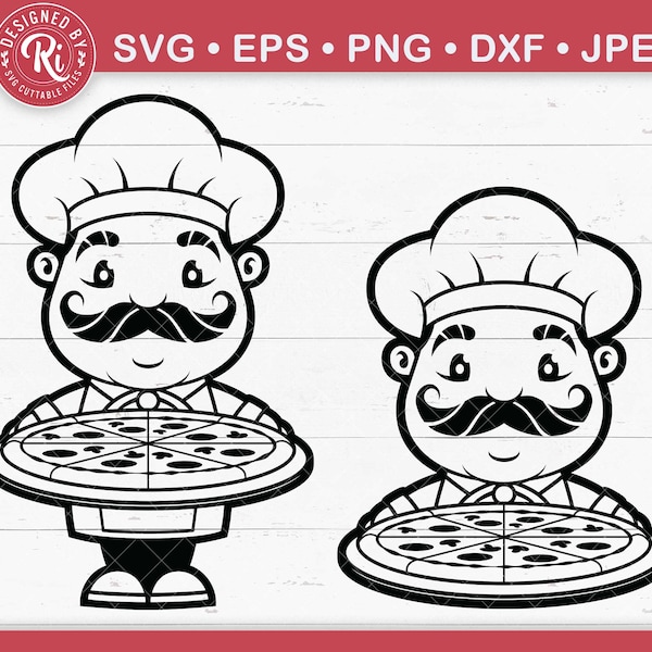 Pizza Chef Svg, Pizza Logo Svg, Pizza Svg, Pizza  Slice Svg, Chef Svg, Cooking Svg, Pizza Shirt,  Chef Logo Svg, Kitchen Logo Svg, Pizzeria