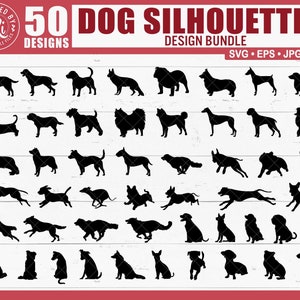 Dog Breed Silhouette Bundle Pack Svg, Dog Breeds, Dog Face, Dog Stencils, Dog Clipart, Dog Mom, Dog Dad, Cut File, Vector, Cricut, Png, Eps