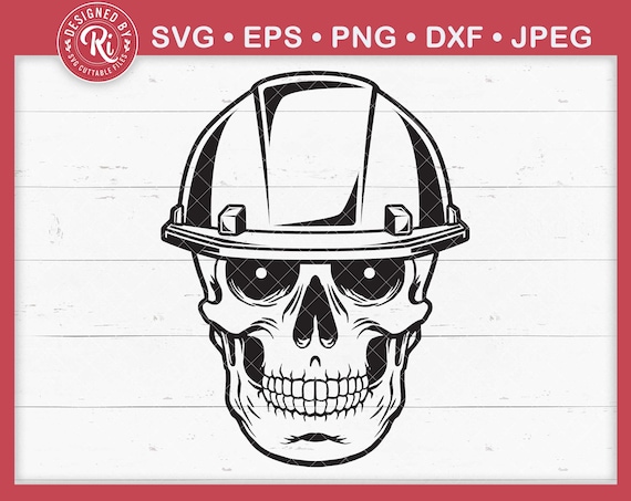 Skull Hard Hat Svg Engineer Skull Svg Construction Skull - Etsy