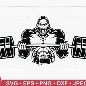 Gorilla Body Builder Svg, Modo bestia, Camisa de gimnasia, Entrenamiento, Fitness, Levantamiento de pesas, Músculos, Logotipo de gimnasio, Fisicoculturista, Bestia salvaje, Cuerpo de monstruo