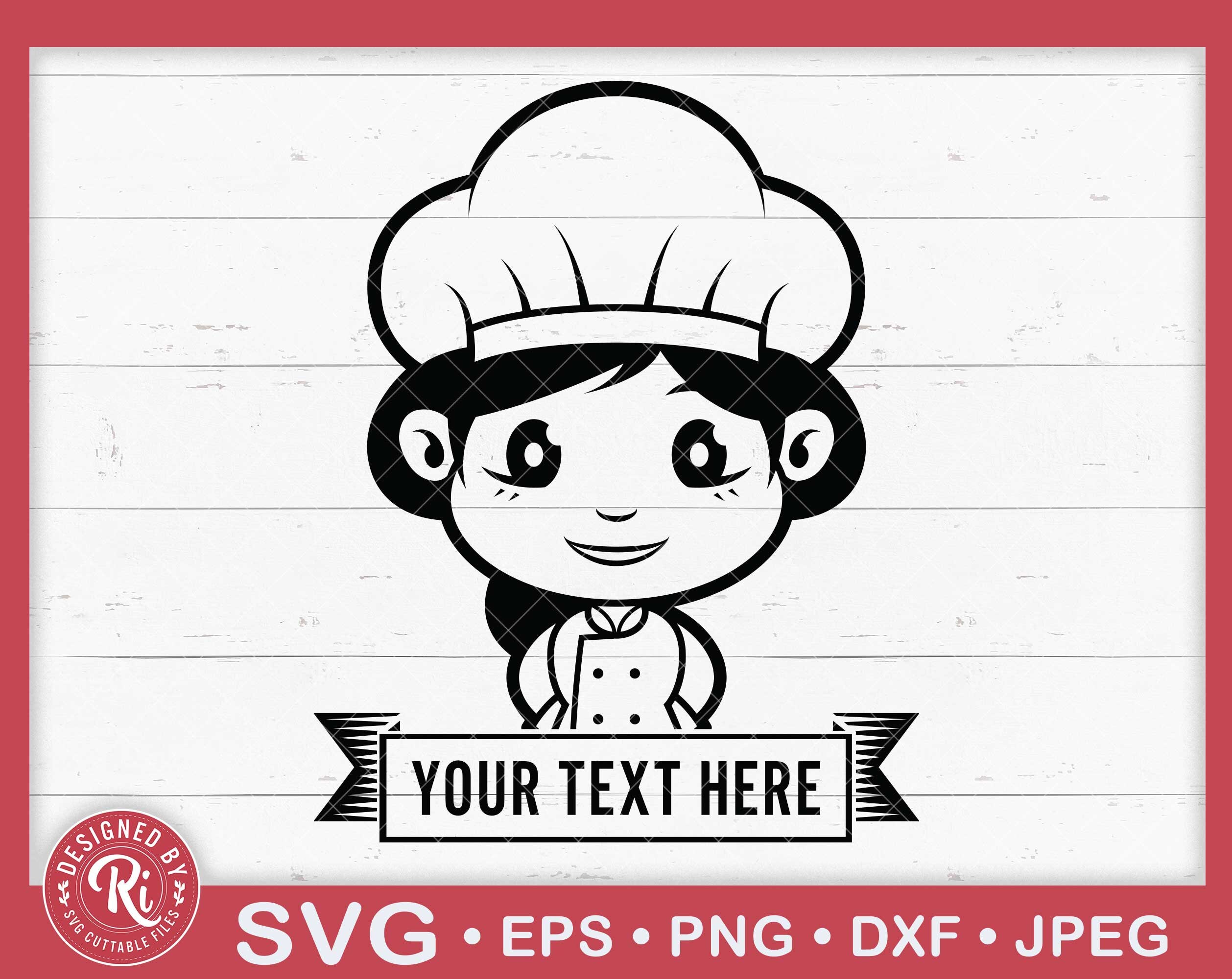 Lady Chef Monogram Svg Female Cook Monogram Svg Cooking Svg - Etsy