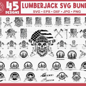 Holzfäller-Svg-Bundle, Holzfäller, gekreuzte Äxte, Sägeblatt, Holzarbeiter, Monogramm, Kettensäge, Werkzeuge, Holzbearbeitung, Handwerker, Clipart, Png, Dxf