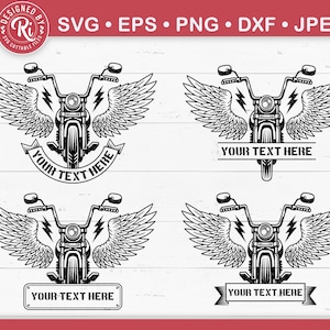 Motorcycle Monogram Svg,  Motorcycle Svg, Motorcycle Wings SVG, Biker Monogram Svg, Big Bike Monogram Svg, Chopper Monogram SVG, Chopper Svg