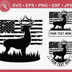 US Deer Silhouette Logo Svg, Deer Welcome Sign, Elk, Reindeer, Safari, Cut File, Antlers, Cricut, Animal Kingdom, Hunting, Shirt, Clip Art