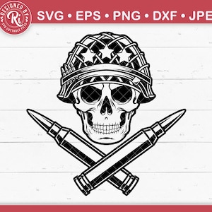 Soldier Skull Svg, Crossed Bullet Svg, US Army Veteran Svg, US Soldier Svg, Military Svg, Armed Forces Svg, Veteran Logo Svg, Veteran Shirt