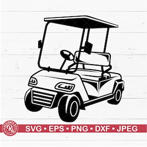 Golf Cart Svg, Emblem, Club, Golfer, Logo, Cricut, Silhouette, Cut File, Vector, Split Monogram, Graphics, Clipart, Gift, Png, Eps, Dxf