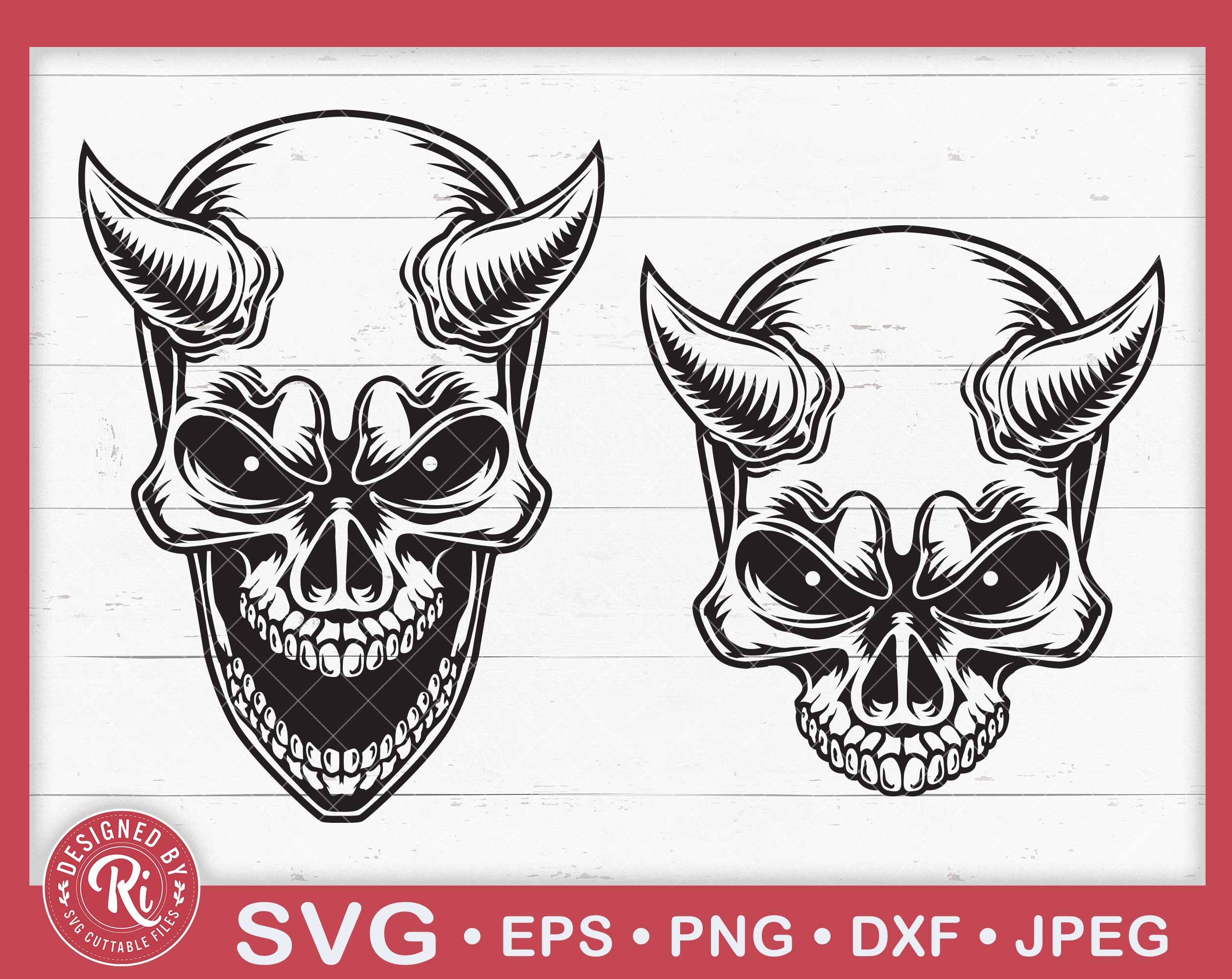 Horned Skull Svg Skull With Horns Svg Devil Skull Svg Skull - Etsy