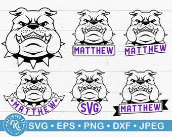 Bulldog Monogram Svg, English Bulldog Svg, Bulldog Png, Bulldog Svg, Dogs Svg, Dog Outline Svg, Bulldog Cheer Svg, School Spirit Svg, Cricut