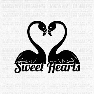Download Flamingo Svg Hearts Svg Valentines Svg Flamingo Hearts Svg ...