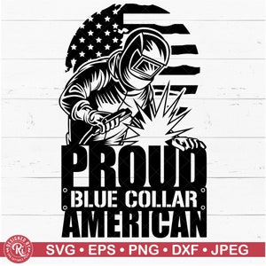 Américain fier col bleu, Des mains sales gagnent de l'argent propre Svg, Ouvrier, Soudeur, Machine à souder, Cricut, Silhouette, Homme à tout faire, Solidarité syndicale