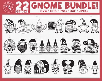 Gnome Svg Bundle, Valentine, Christmas, Stickers, Summer, St. Patrocls Day, Holiday, Easter, Santa, Love, Fall, Beach, Clip art, Cut File