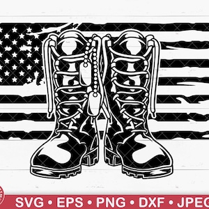 US Combat Boots Svg, Veterans Day, Soldier, US Army, Army Dad, Patriot, Military, Memorial Day, Patriotic, Shirt, American Flag, 4th of July