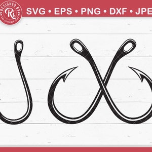 Crossed Fish Hooks Svg, Bass Fishing Svg, Fishing Hook Svg, Fisherman, Bass  Fish. Vector Cut File Cricut, Silhouette, Pdf Png Dxf. 