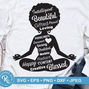 Afro Woman Svg, Black Lives Matter jpg, Melanine Queen Clipart, Black Girl Magic, Afro Hair, feministisch afrocentrisch gesneden bestand, Cricut gesneden bestand