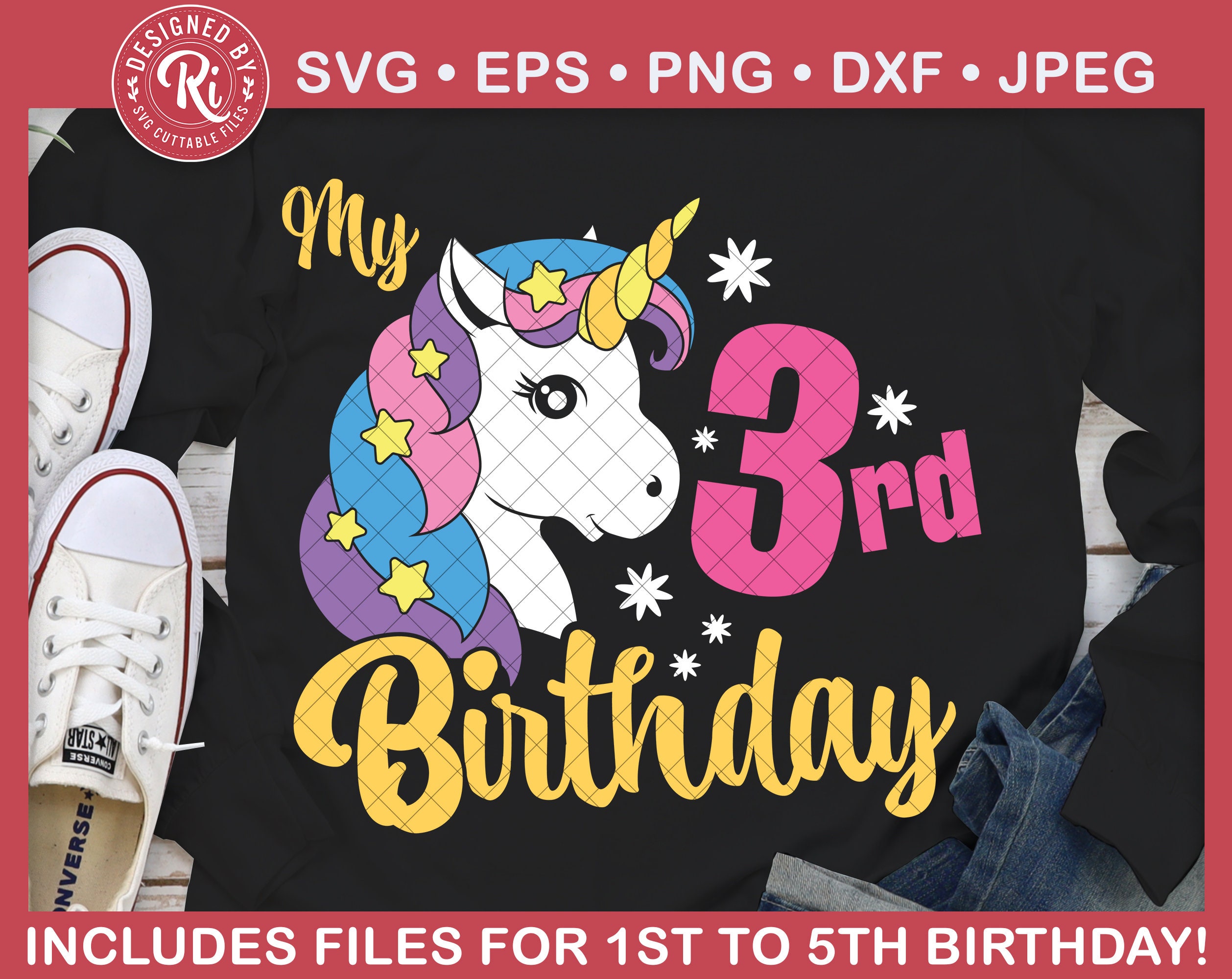 Unicorn Birthday Svg Birthday Svg Unicorn Birthday Design | Etsy