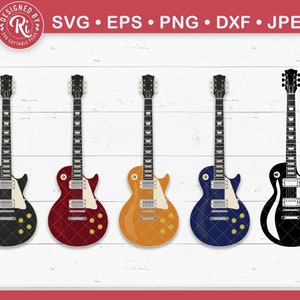 Gibson Les Paul Svg, Elektrische Gitaar Svg, Gitaar Svg, Muziek Svg, Rock and Roll Svg, Rock Band Svg, Gitaar Shirt Svg, Elektrische Gitaar Clipart