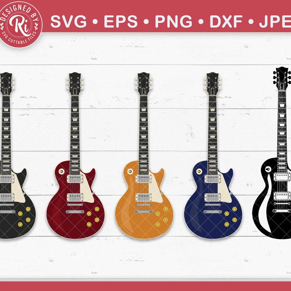 Gibson Les Paul Svg, Electric Guitar Svg, Guitar Svg, Music Svg, Rock and Roll Svg, Rock Band Svg, Guitar Shirt Svg, Electric Guitar Clipart