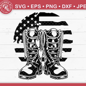 US Combat Boots Svg | Combat Boots Svg | Veteran Svg | US Army Svg | Veterans Day Svg | Patriotic Svg |Army Gifts | Military Svg | Cut File