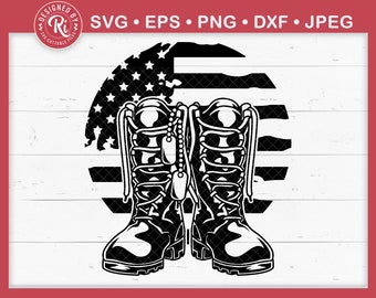 US Combat Boots Svg | Combat Boots Svg | Veteran Svg | US Army Svg | Veterans Day Svg | Patriotic Svg |Army Gifts | Military Svg | Cut File