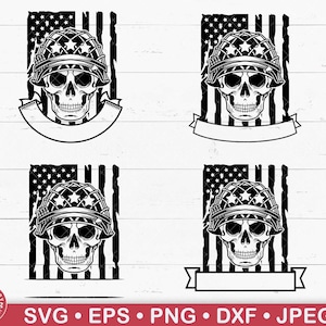US Skull Soldier Monogram Svg, Military, Army, Veterans Day, Patriotic, Patriot, Memorial Day, Fourth of July, Distressed Flag, Marine, Png