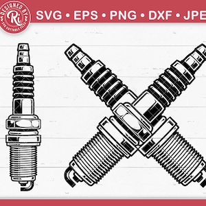 Spark Plug Svg, Mechanic Logo, Mechanic Svg, Motorcycle Repair Svg, Car Repair Svg, Engine Svg, Garage Svg, Shop Svg, Hot Rod Svg, Cut File